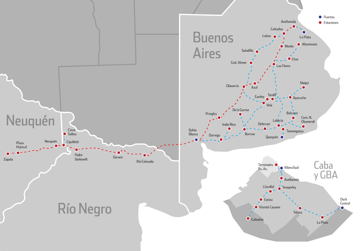 Mapa de la Red Ferroviaria